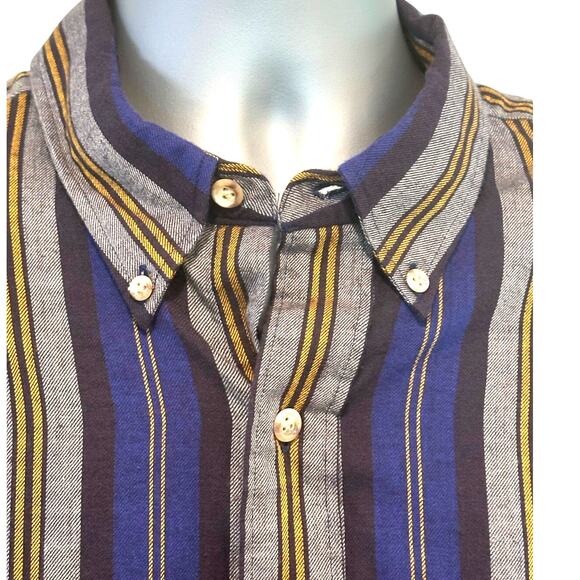 Lochlana by Hathaway Men’s Casual Long Sleeve Striped Shirt XL - Picture 4 of 8
